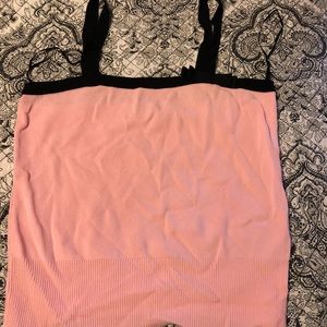 Pink and black pin up tank